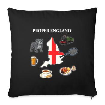 ENGLISH AURA - Sofa pillowcase 17,3'' x 17,3'' (45 x 45 cm) - black - Front