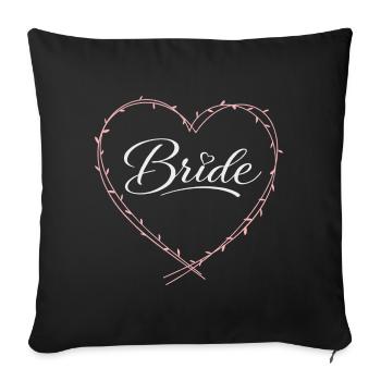 Mariée - Housse de coussin décorative 45 x 45 cm - noir - Devant