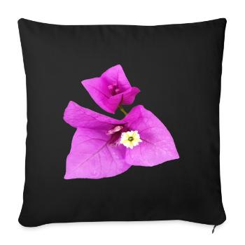 Vibrant_Magenta_Bougainvillea_Flower - Sofa pillowcase 17,3'' x 17,3'' (45 x 45 cm) - black - Front