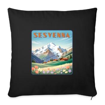 Sesvenna - Sofa pillowcase 17,3'' x 17,3'' (45 x 45 cm) - black - Front