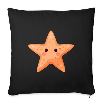 Bébé étoile de mer - Housse de coussin décorative 45 x 45 cm - noir - Devant