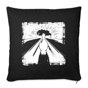 Graphiques de bowling - Housse de coussin décorative 45 x 45 cm - noir - Devant