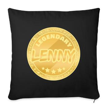 Gift for Lenny - Sofa pillowcase 17,3'' x 17,3'' (45 x 45 cm) - black - Front