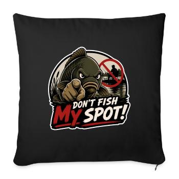 Carp Fishing My Spot T-Shirt - Sofa pillowcase 17,3'' x 17,3'' (45 x 45 cm) - black - Front