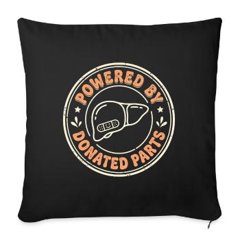Organ Donor Liver Organ Donor Liver Donation - Sofa pillowcase 17,3'' x 17,3'' (45 x 45 cm) - black - Front