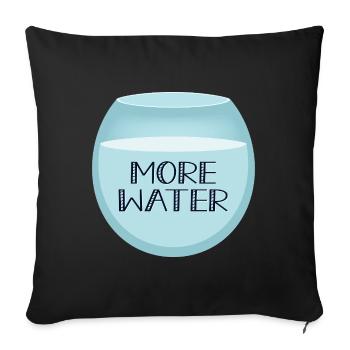 Plus d’eau - Housse de coussin décorative 45 x 45 cm - noir - Devant