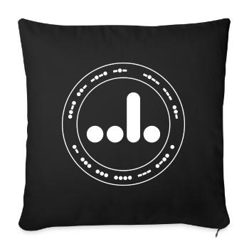Va te faire foutre, espèce de avec le badge en code Morse - Housse de coussin décorative 45 x 45 cm - noir - Devant