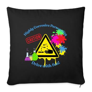 Hochgradig ätzende Persönlichkeit – Klasse 8 - Sofakissenbezug 45 x 45 cm - Schwarz - Vorne
