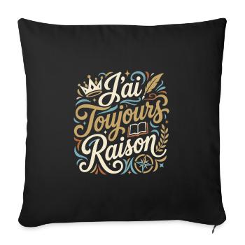 I'm always right - Sofa pillowcase 17,3'' x 17,3'' (45 x 45 cm) - black - Front