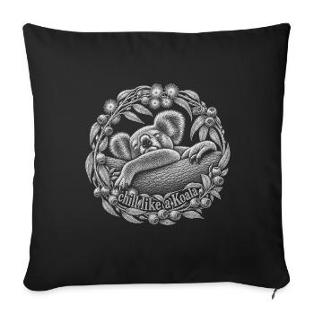 Détendez-vous comme un koala - Housse de coussin décorative 45 x 45 cm - noir - Devant