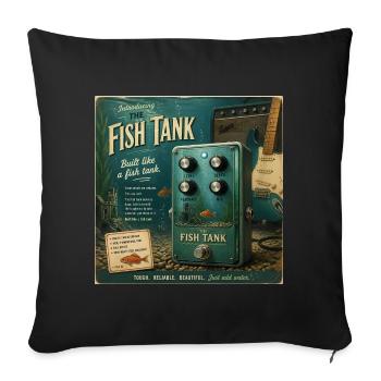 Imaginäre Gitarreneffekte #41 – Das Aquarium - Sofakissenbezug 45 x 45 cm - Schwarz - Vorne
