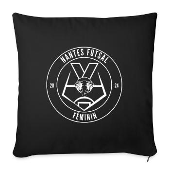 NANTES FUTSAL FÉMININ - Housse de coussin décorative 45 x 45 cm - noir - Devant