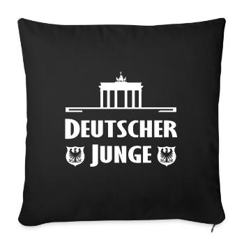 Historische Berliner Silhouette - Sofakissenbezug 45 x 45 cm - Schwarz - Vorne