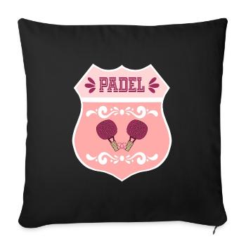 Padel Tennis Paare - Sofakissenbezug 45 x 45 cm - Schwarz - Vorne