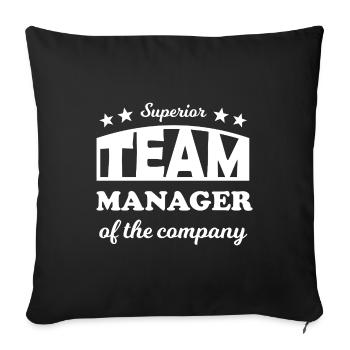 Superior Team Manager Emblem - Sofakissenbezug 45 x 45 cm - Schwarz - Vorne