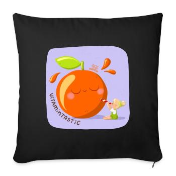 VitaminTASTIC Orange Magic - Housse de coussin décorative 45 x 45 cm - noir - Devant