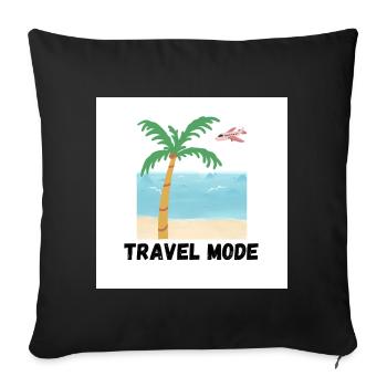 Travel Mode Tropical Beach Design - Sofakissenbezug 45 x 45 cm - Schwarz - Vorne