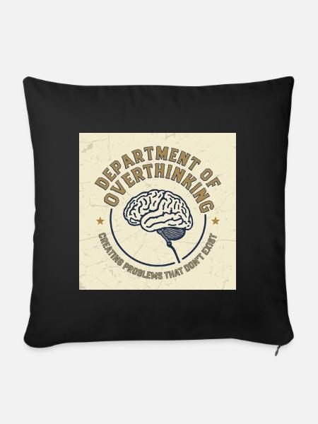 Abteilung für Überdenken T-Shirt – Vintage - Sofakissenbezug 45 x 45 cm - Schwarz