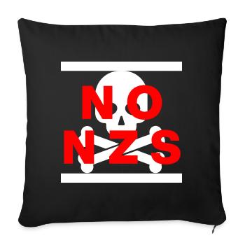 PAS DE NZS, PLUS JAMAIS, ANTIFASCISME, PAS D’AFD rouge - Housse de coussin décorative 45 x 45 cm - noir - Devant