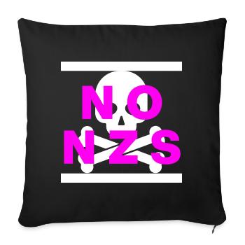 PAS DE NZS, PLUS JAMAIS, D’ANTIFASCISME, PAS D’AFD PINK - Housse de coussin décorative 45 x 45 cm - noir - Devant
