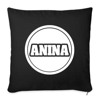 Légendaire Anina - Housse de coussin décorative 45 x 45 cm - noir - Devant