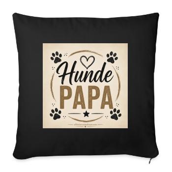 Hunde Papa Vintage Design - Sofakissenbezug 45 x 45 cm - Schwarz - Vorne