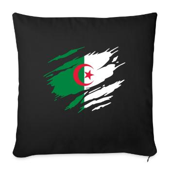 Algérien Drapeau de l'Algérie - Housse de coussin décorative 45 x 45 cm - noir - Devant