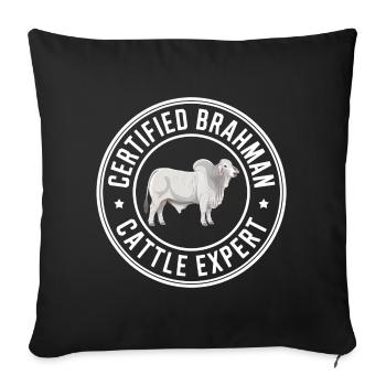 Don Brahman Expert Cattle Cows - Housse de coussin décorative 45 x 45 cm - noir - Devant