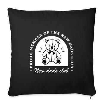 Première fête des pères du New Dads, Club des nouveaux papas - Housse de coussin décorative 45 x 45 cm - noir - Devant