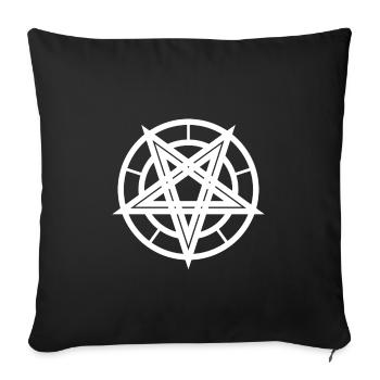 Inverted Pentagram - Sofa pillowcase 17,3'' x 17,3'' (45 x 45 cm) - black - Front
