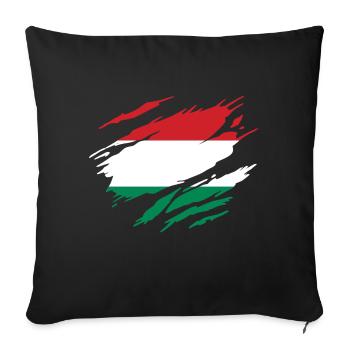 Hungary Hungarian Flag Hungarian - Sofa pillowcase 17,3'' x 17,3'' (45 x 45 cm) - black - Front