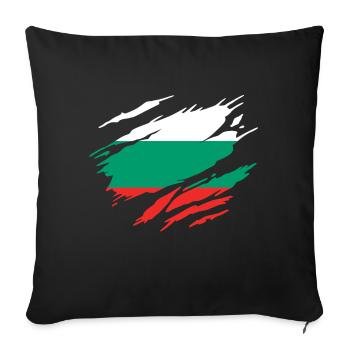 Bulgaria Bulgarian Flag - Sofa pillowcase 17,3'' x 17,3'' (45 x 45 cm) - black - Front