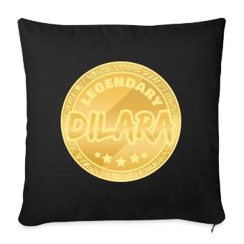 Daniel - Housse de coussin décorative 45 x 45 cm - noir - Devant