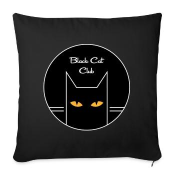 Black Cat Club - Sofa pillowcase 17,3'' x 17,3'' (45 x 45 cm) - black - Front