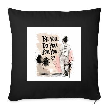 C44E0514-D160-4EC5-B75F-FFC0E88E6842 - Housse de coussin décorative 45 x 45 cm - noir - Devant