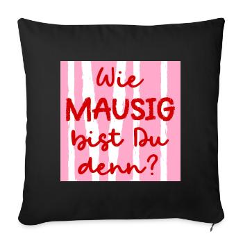 Freundschaft Maus Freundin - Sofakissenbezug 45 x 45 cm - Schwarz - Vorne