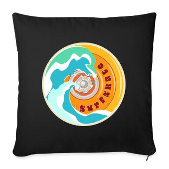Surfskate Lover - Sofakissenbezug 45 x 45 cm - Schwarz - Vorne