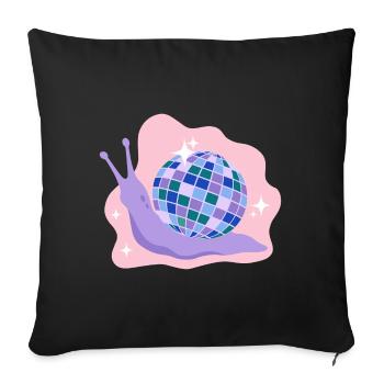 Escargot Disco Ball - Housse de coussin décorative 45 x 45 cm - noir - Devant
