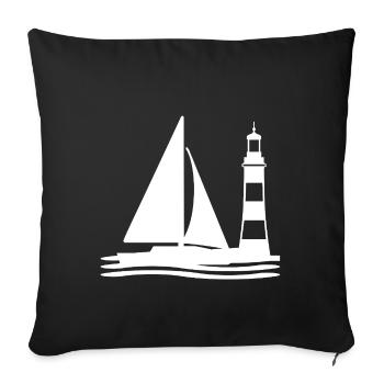 Voile - Housse de coussin décorative 45 x 45 cm - noir - Devant