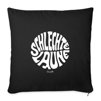 Club Circulaire Psychédélique - Housse de coussin décorative 45 x 45 cm - noir - Devant