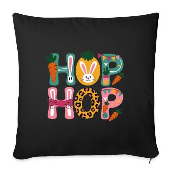 Hip Hop Easter Day - Sofa pillowcase 17,3'' x 17,3'' (45 x 45 cm) - black - Front