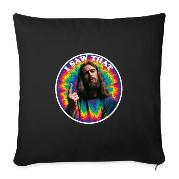 J’ai vu ce moment tie-dye - Housse de coussin décorative 45 x 45 cm - noir - Devant