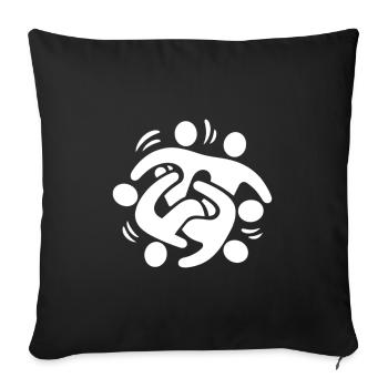 Orgy - Entwined Bodies - Sofa pillowcase 17,3'' x 17,3'' (45 x 45 cm) - black - Front