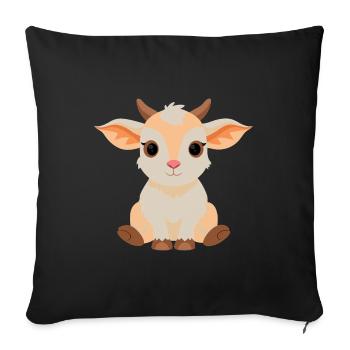 Petit Chèvre Mignon - Housse de coussin décorative 45 x 45 cm - noir - Devant