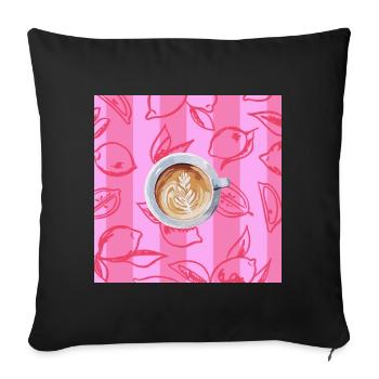 Cappuccino - Sofa pillowcase 17,3'' x 17,3'' (45 x 45 cm) - black - Front