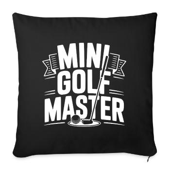 Maître de golf - Housse de coussin décorative 45 x 45 cm - noir - Devant