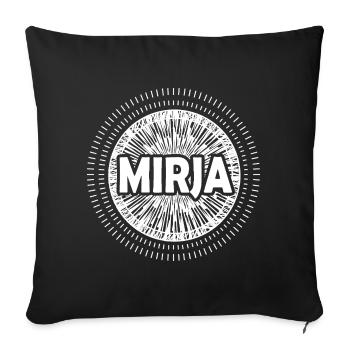 Name Mirja - Sofa pillowcase 17,3'' x 17,3'' (45 x 45 cm) - black - Front