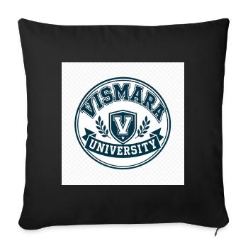 Blason de l’Université Vismara - Housse de coussin décorative 45 x 45 cm - noir - Devant