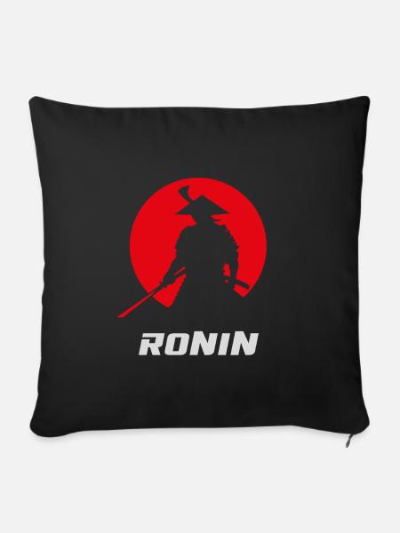 Ronin-Samurai-Japanischer Krieger - Sofakissenbezug 45 x 45 cm - Schwarz