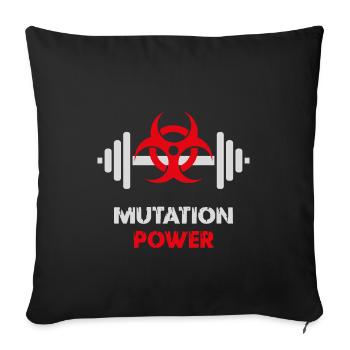 Force des mutations en powerlifting - Housse de coussin décorative 45 x 45 cm - noir - Devant